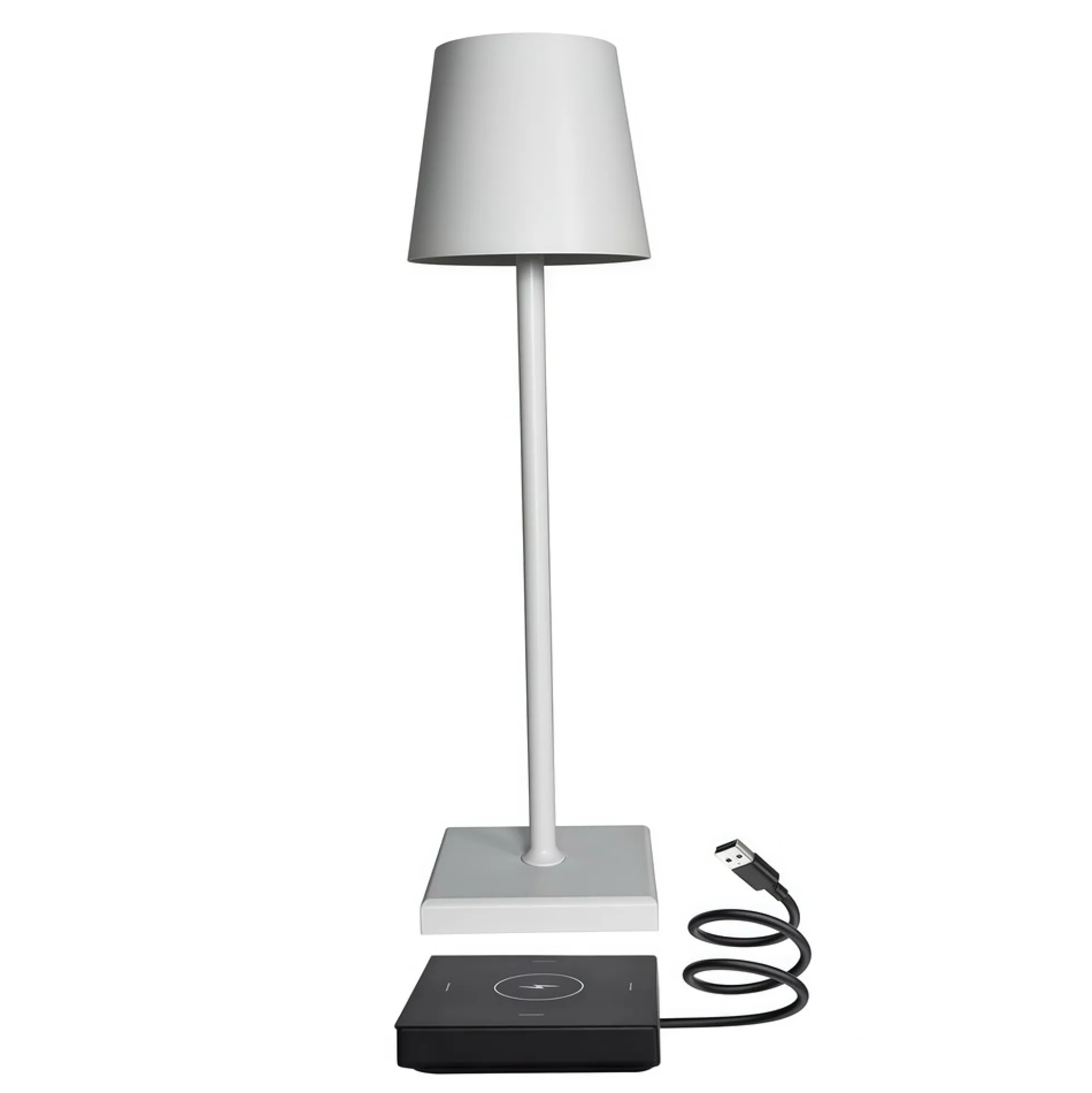 Candela LED bordlampe med trådløs opladning, IP54, touch dæmpbar