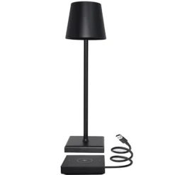 Candela LED bordlampe med trådløs opladning, IP54, touch dæmpbar