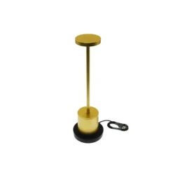 Candela Opladelig LED bordlampe med trådløs opladning - Guld, IP54, Inde/ude, touch dæmpbar