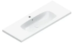 Catalano Alvea håndvask, 1200 mm bred, 460 mm dyb, med hanehul og overløb, hvid, boltemontering