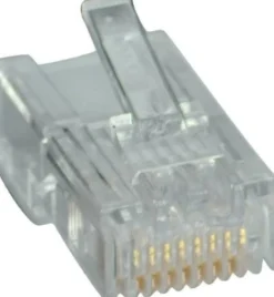 Cat 3 UTP RJ45 (8P8C) modular plug t. blød rund ledning