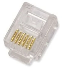 Cat 3 UTP RJ12 (6P6C) modular plug t. blød flad ledning