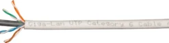 Cat 6 U/UTP netværkskabel halogenfri, GIGA-LAN, hvid yderkappe – Lan-Com