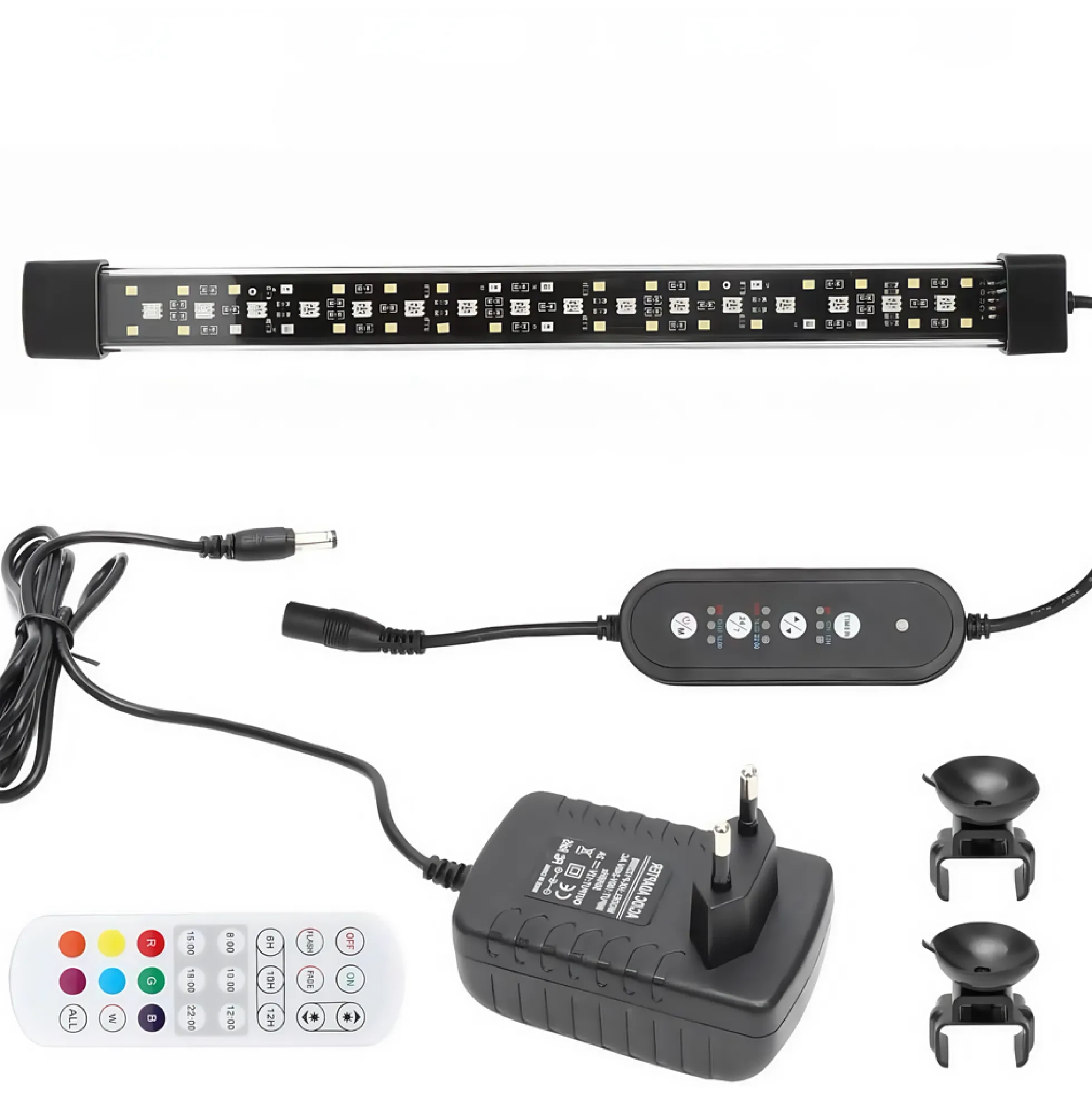 20 cm akvarie armatur, 8W LED, RGB+NW, IP68