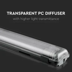 150cm LED armatur, T8, 44W, IP65, 6400K, kold hvid