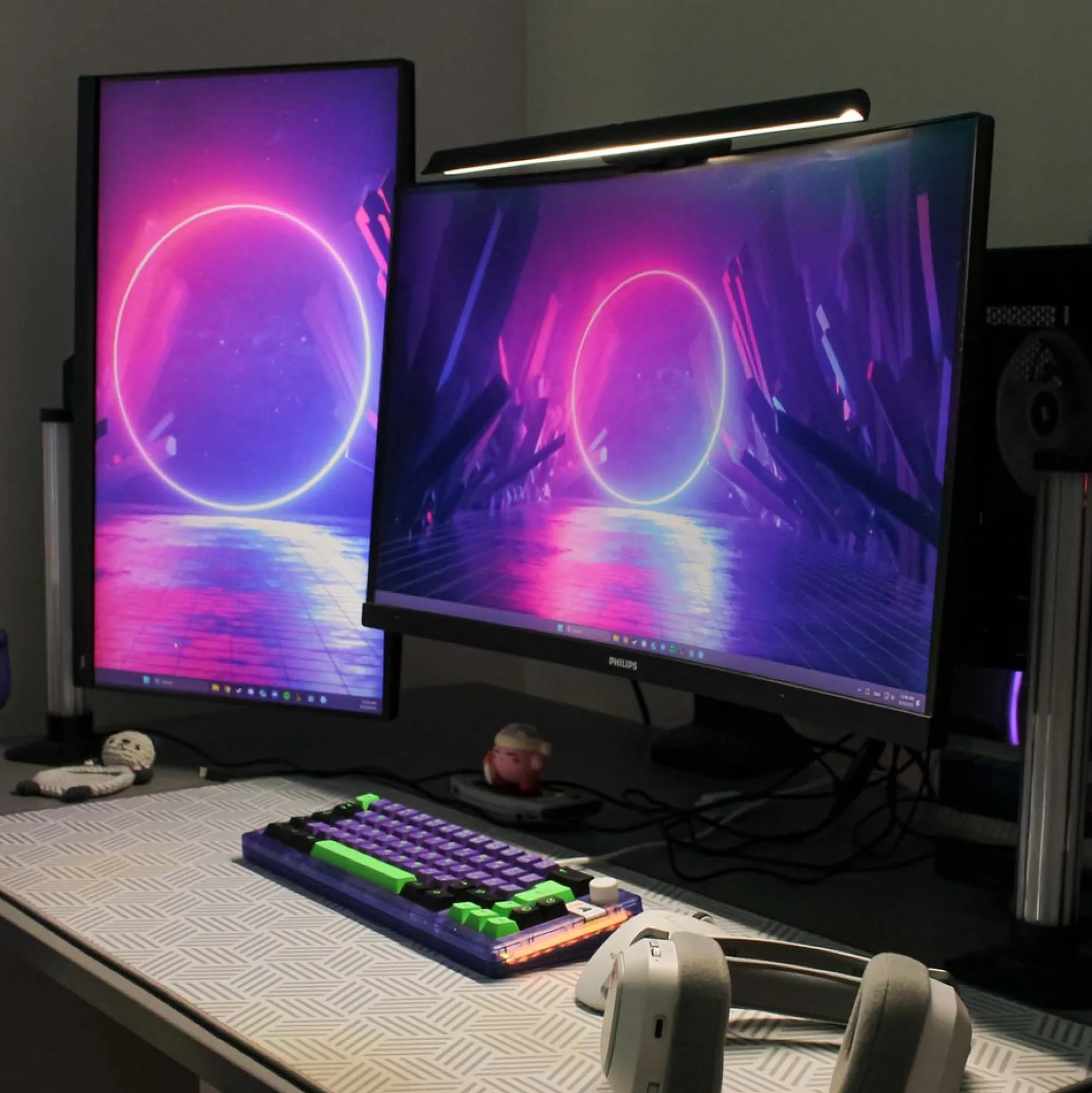 45cm skærmlys CCT lampe, 5V USB, 4W, touch styring, 3-i-1 kulør