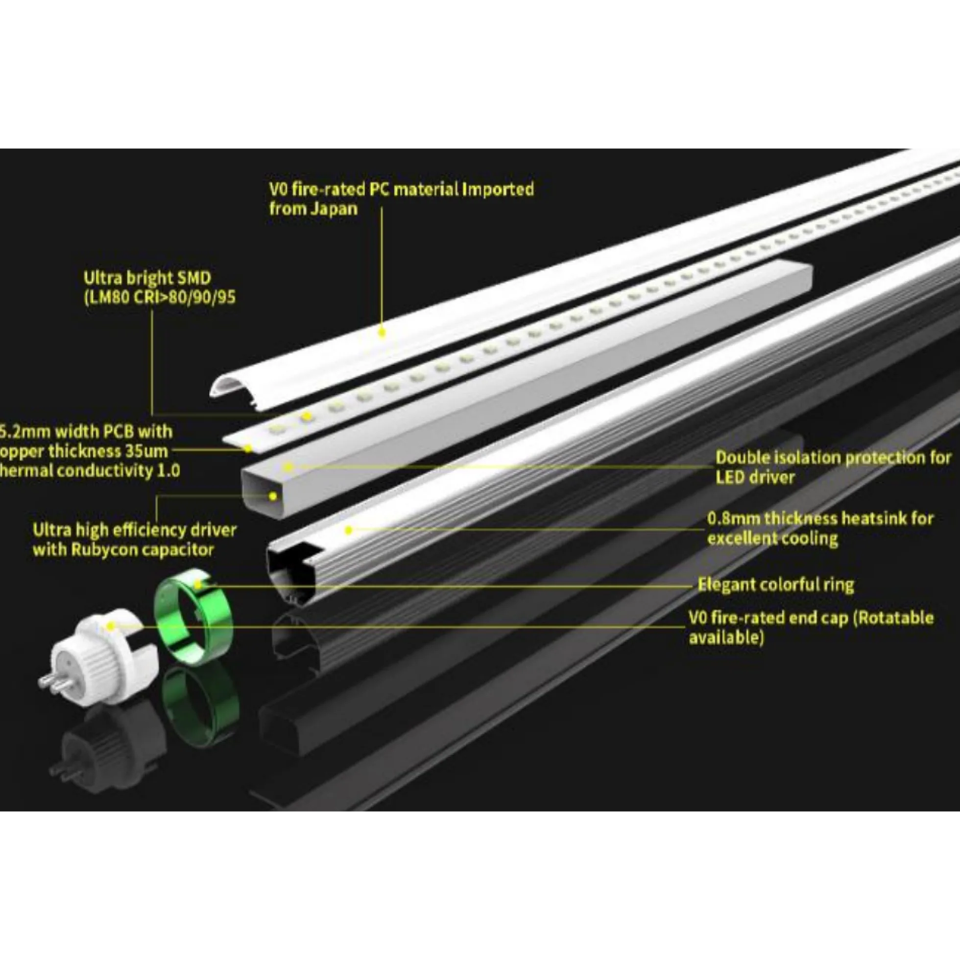 120 cm / 19W T8 LED rør - Pro, RA90, kold kulør - ProLight (restsalg)