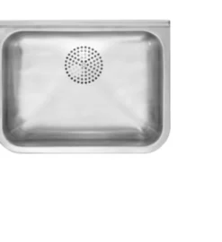 CONTURA rengøringsvask CU 44 GB, væghængt, rustfrit stål, 460 mm bredde, 335 mm dybde, 376 mm højde