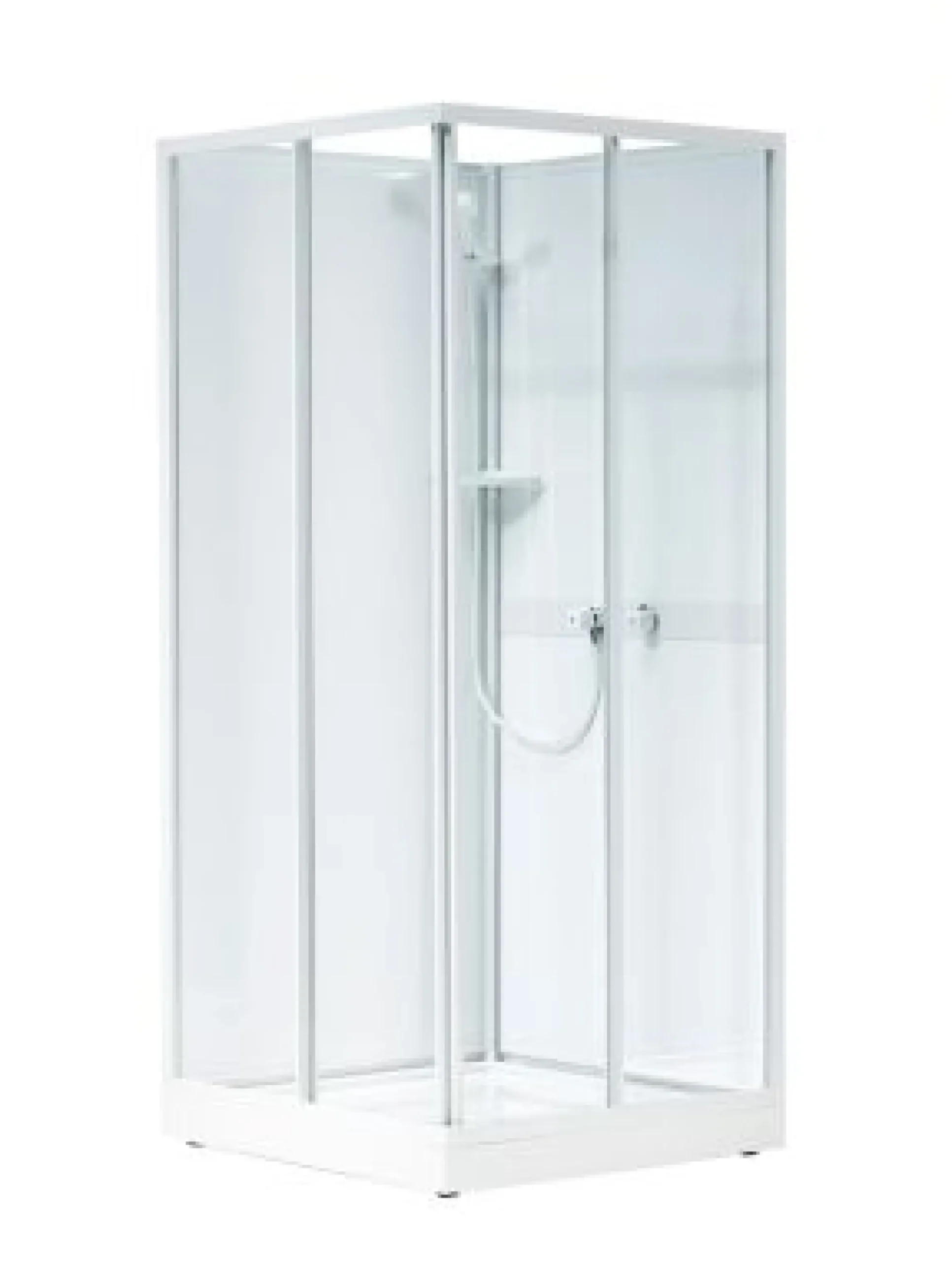 Contura Shower Next kabineoverdel NKH 99 VK, 90x90 cm, 190 cm høj, hvid/klar glas