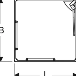Contura Shower Next kabineoverdel NKH 99 VK, 90x90 cm, 190 cm høj, hvid/klar glas