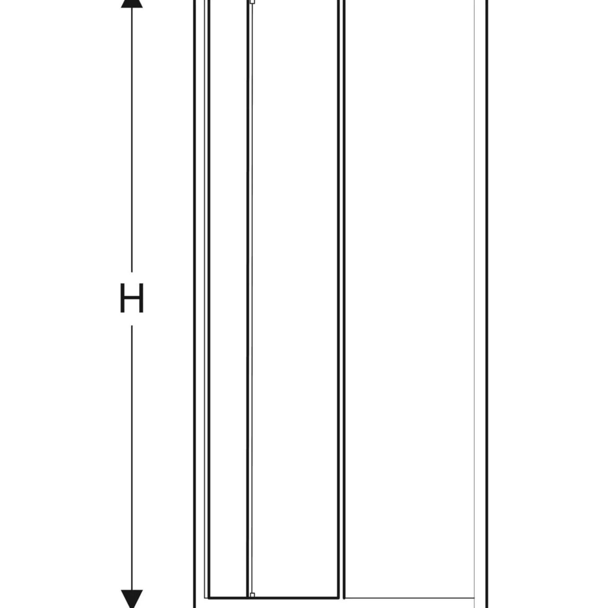 Contura Shower Next kabineoverdel NKH 99 VK, 90x90 cm, 190 cm høj, hvid/klar glas