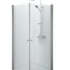 Contura Shower Space lige dør, mat profil/klart glas, SPNK 600, knopgreb