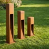Corten havelampe, 50cm, 12W, IP65, 3000K, 230V, rust