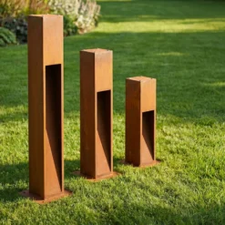 Corten havelampe, 70 cm, 12W, 3000K, IP65, CRI 92, rust