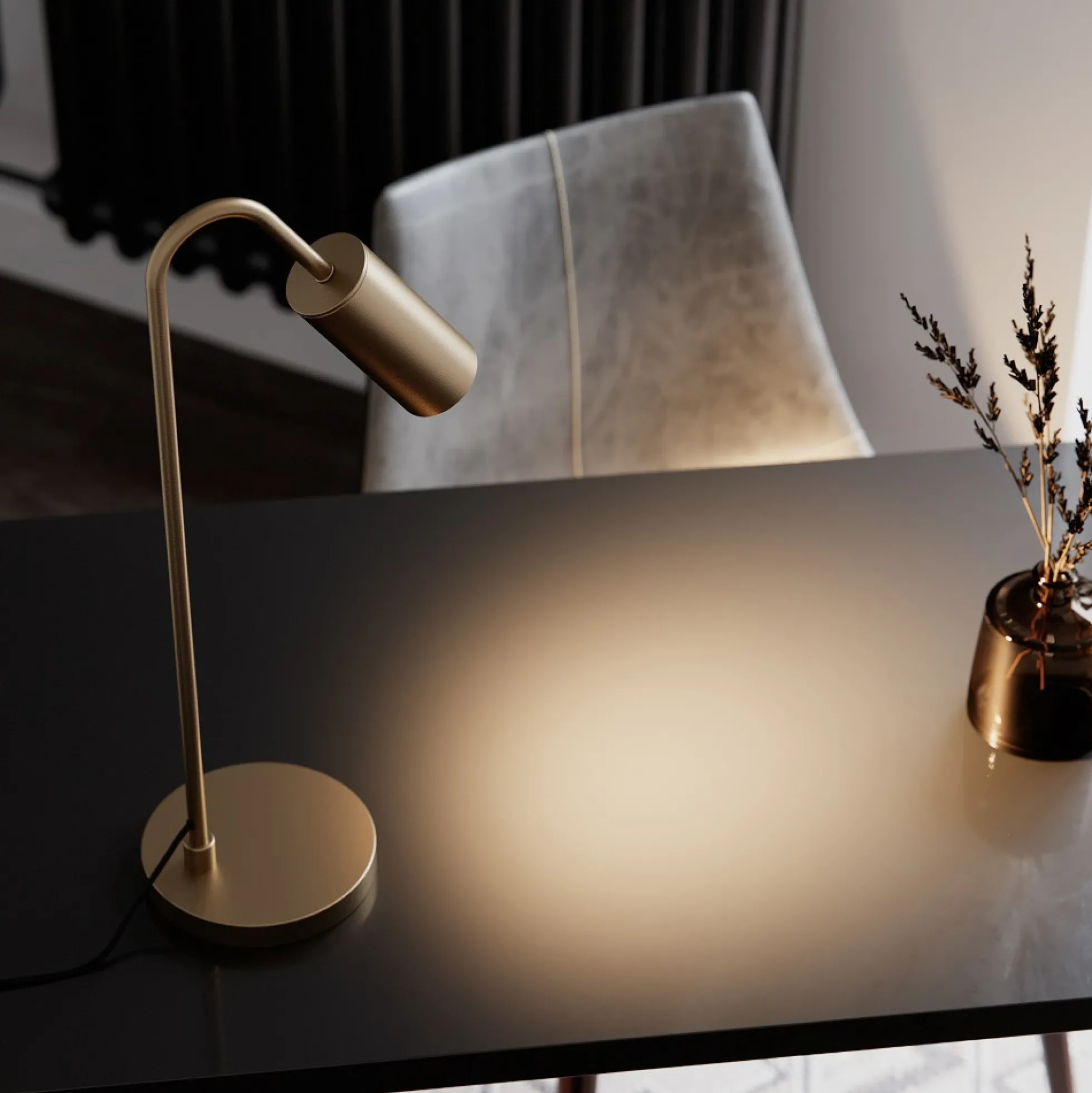 Curve bordlampe GU10