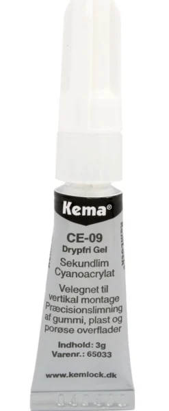 Cyanoacrylat lim, CE-09, 3G, gel - KEMA