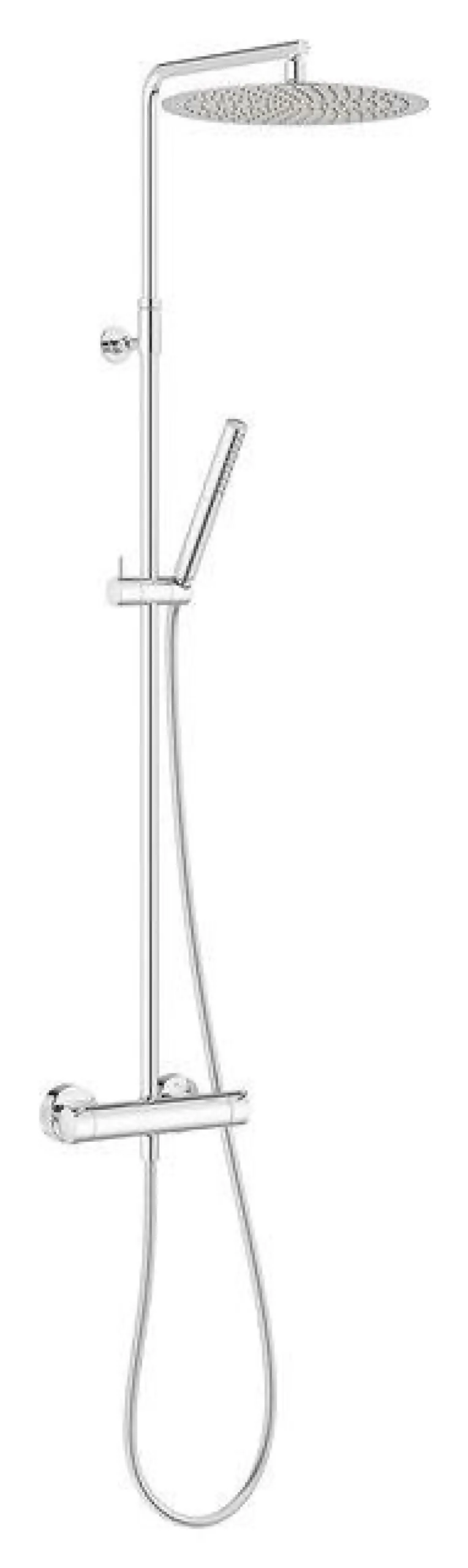 Damixa Iris brusesystem med termostat, hoved- og håndbruser