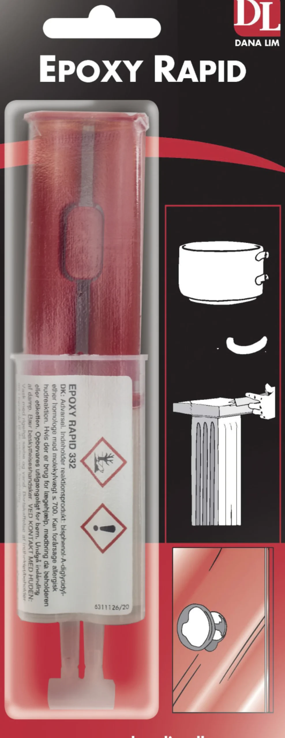 Dana Lim Epoxy Rapid 332, 2-komponent, 24 ml sprøjte