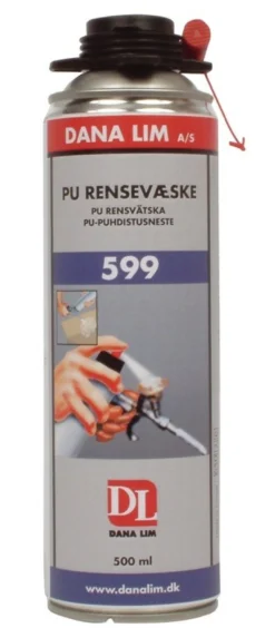 Dana Lim PU Rensevæske 599, rensemiddel til PU-skum, 500 ml dåse