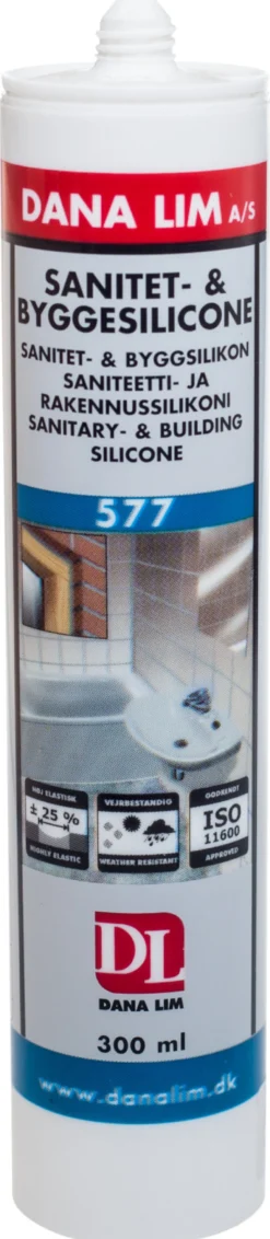 Dana Lim Sanitet- & byggesilcone 577 - 300 ml patron