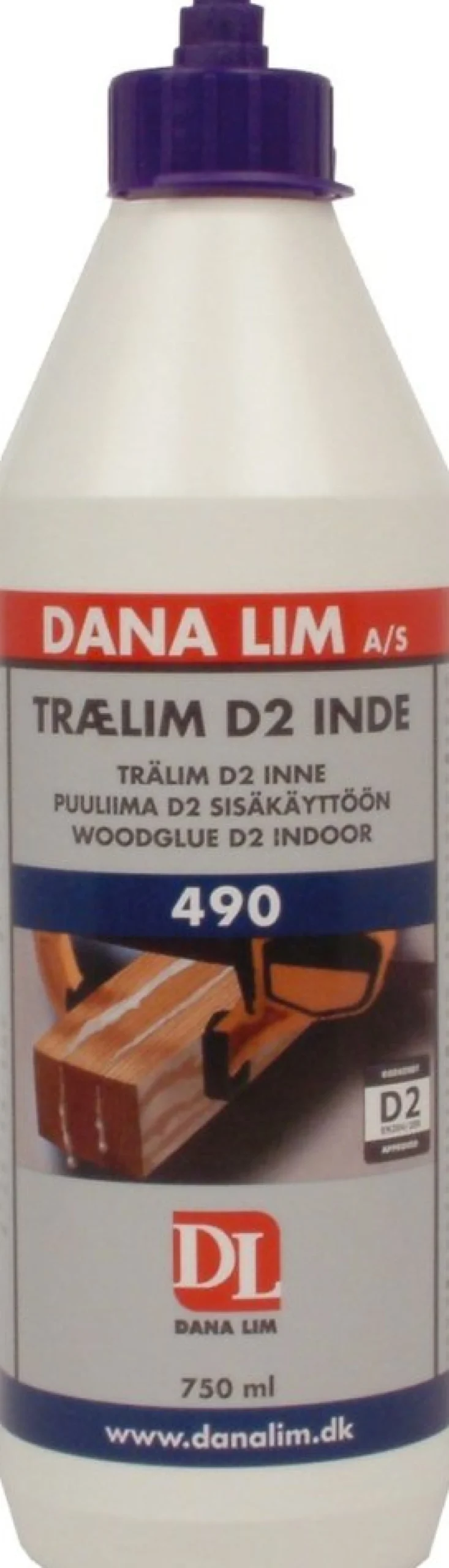 Dana Lim Trælim D2 inde 490, klar - 250 ml flaske