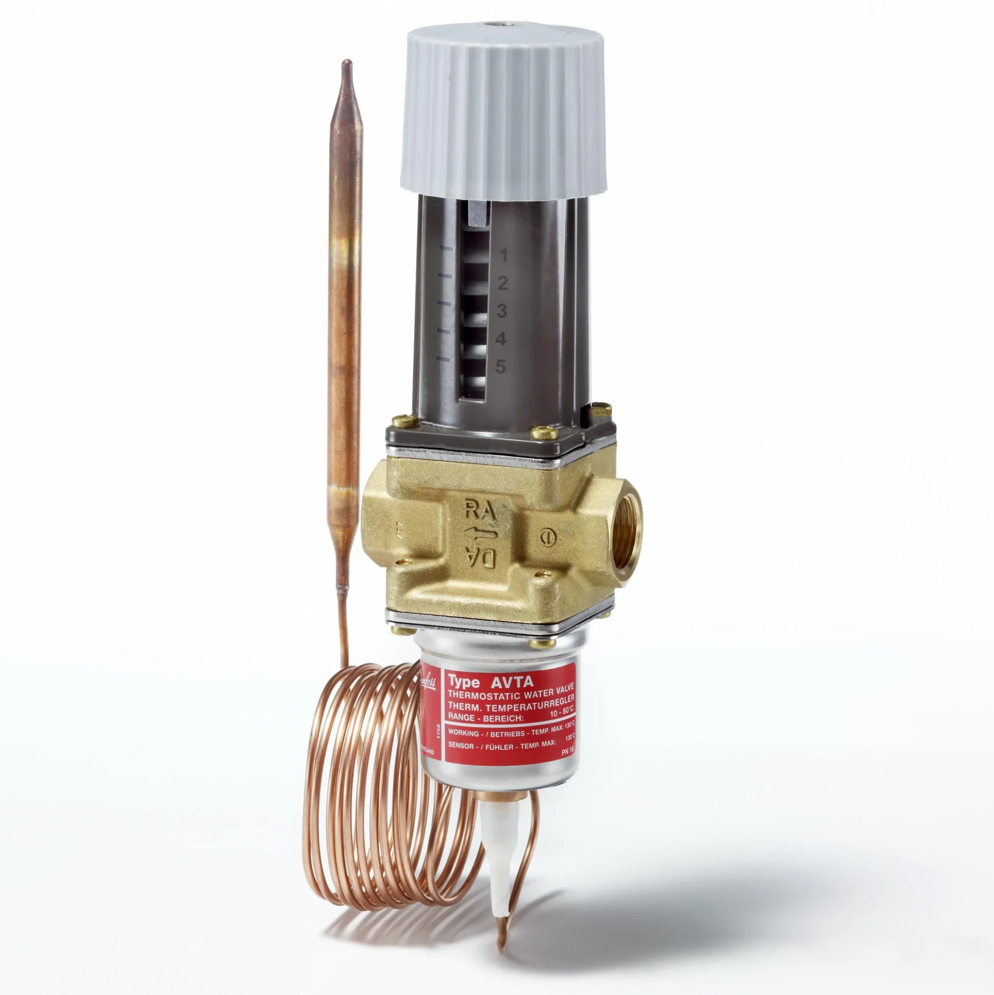 Danfoss AVTA 15, termostatisk ventil, 1/2", 10-80