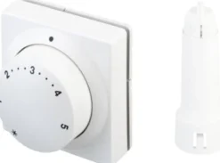 Danfoss – RA 506x fjernindstillings termostat med indbygget føler og kapillærrør, hvid