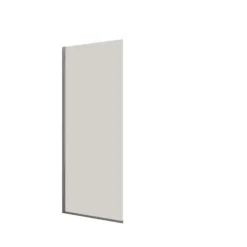 Dansani brusevæg, klart glas, 1978 x 970-990 mm, krom