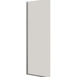 Dansani brusevæg, klart glas, 1978 x 870-890 x 6 mm, krom