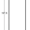 DANSANI Fast væg, højde 197,5 cm, bredde 87-89 cm, matsort profil, klart glas
