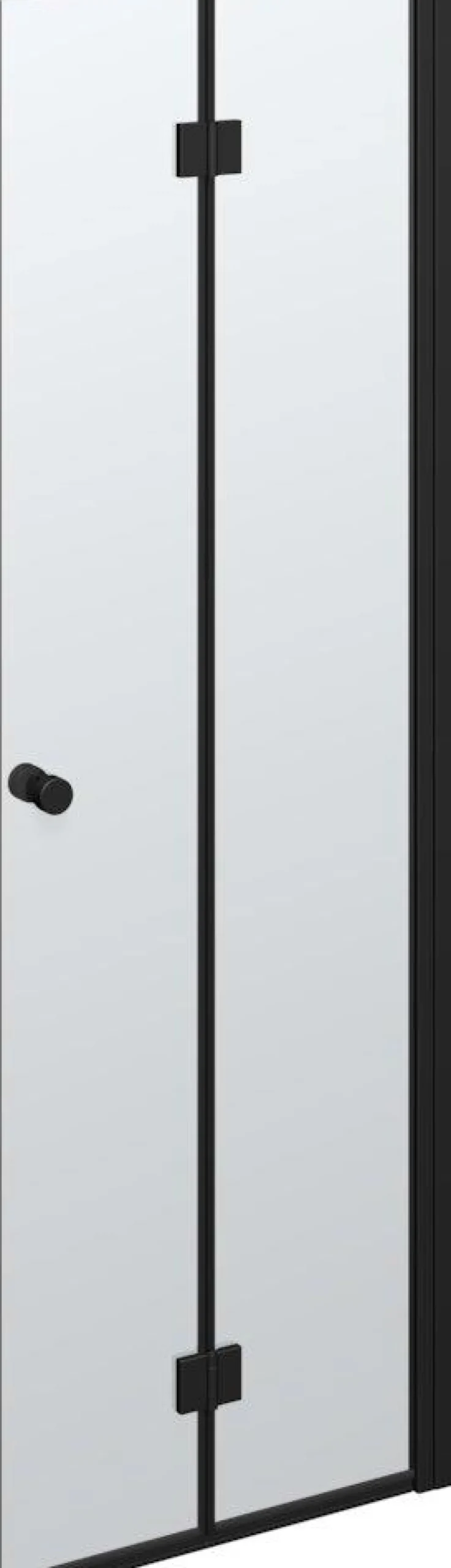 DANSANI Foldedør, 200 cm, 67-69 cm, sort/klar