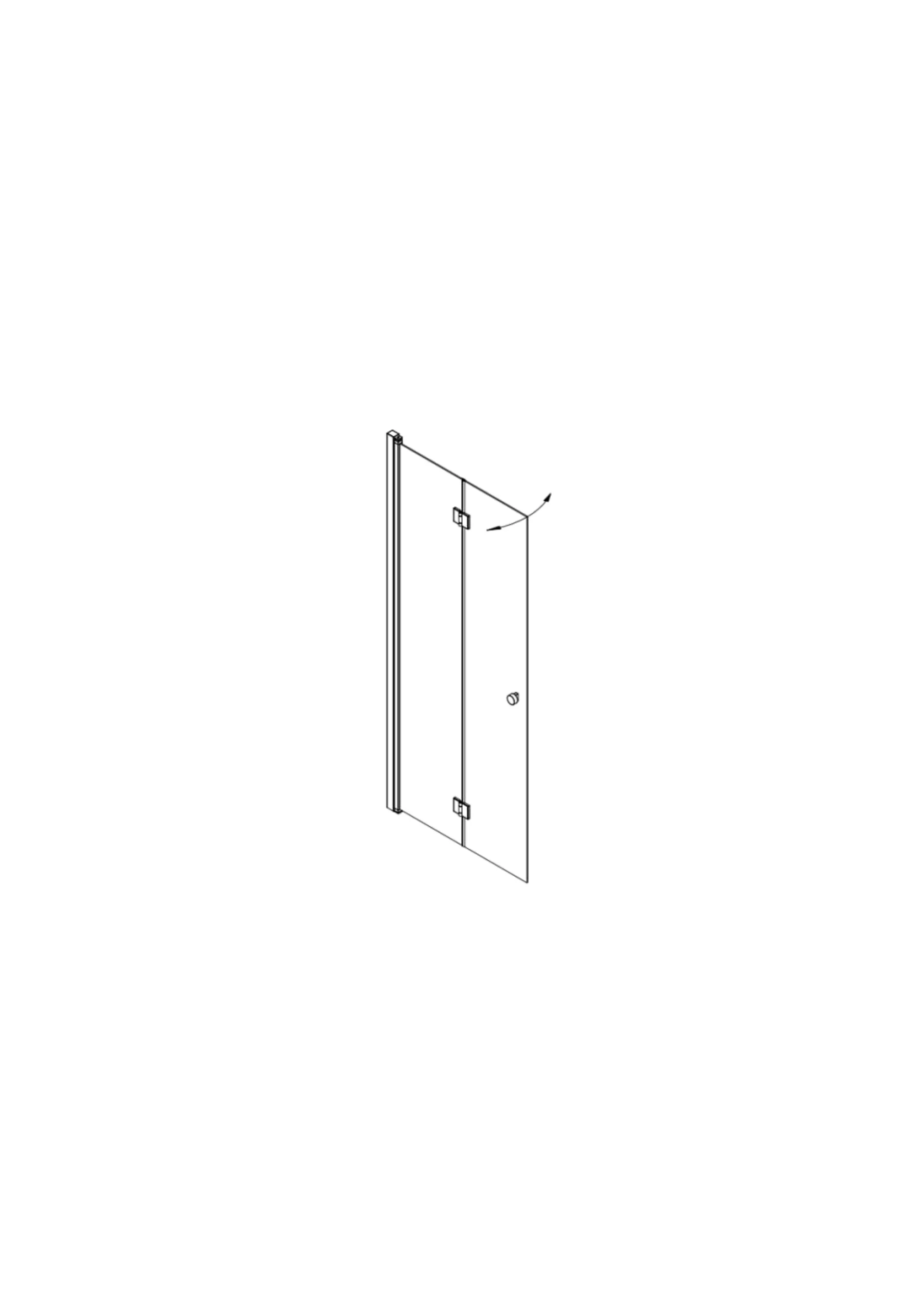 Dansani Match "B" Foldedør, 200*67-69 cm, satin/klart glas
