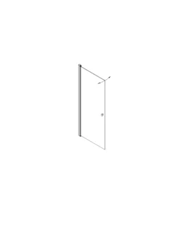 Dansani Match brusedør, 200 x 77-79 cm, klart glas