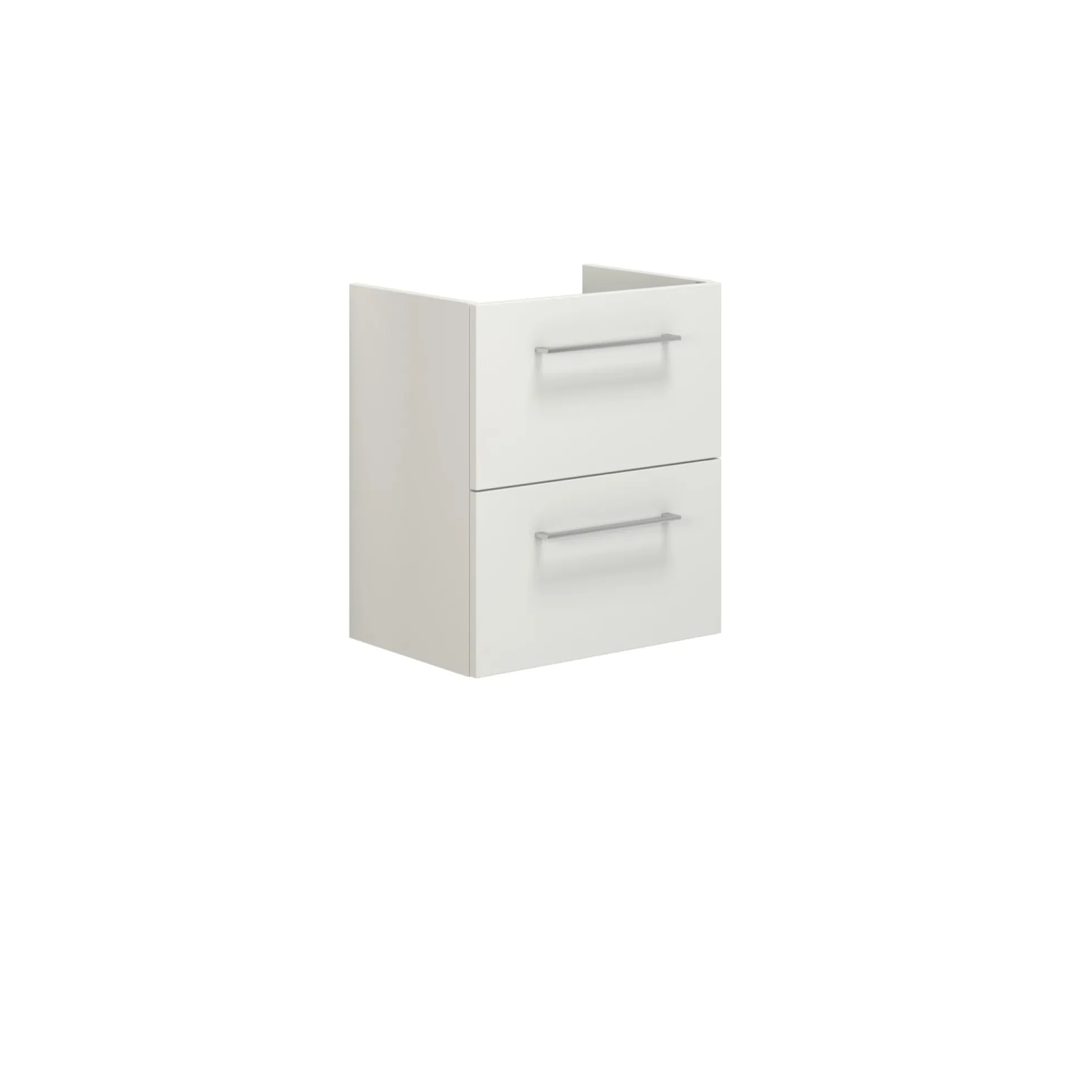 Dansani Mido vaskeskab, 2 skuffer, greb, 58x50x35 cm, hvid mat
