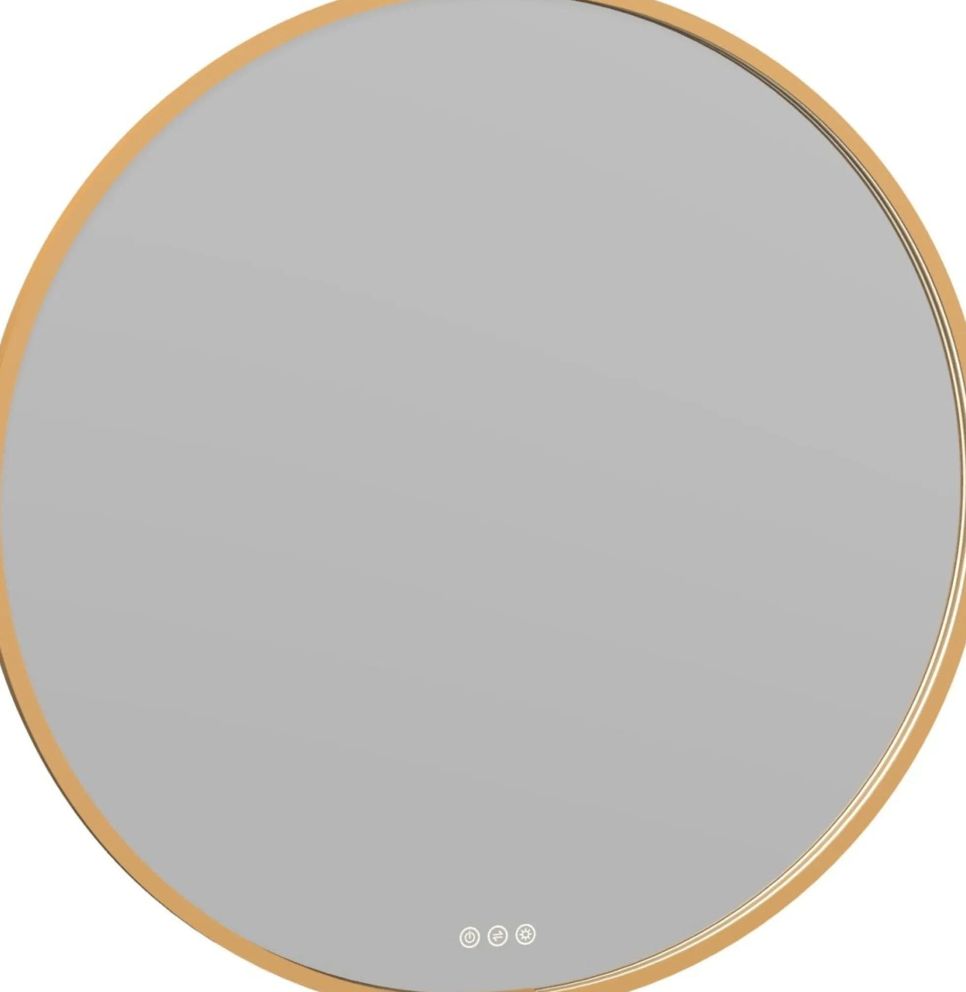 Dansani Moon rammespejl, indbygget lys, Ø90 cm - flere farver