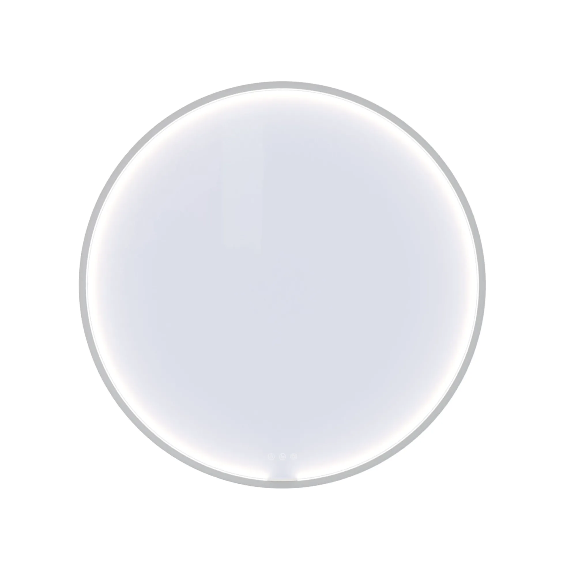 Dansani Rammespejl "Moon", ø90 cm, hvid mat, lysstyring