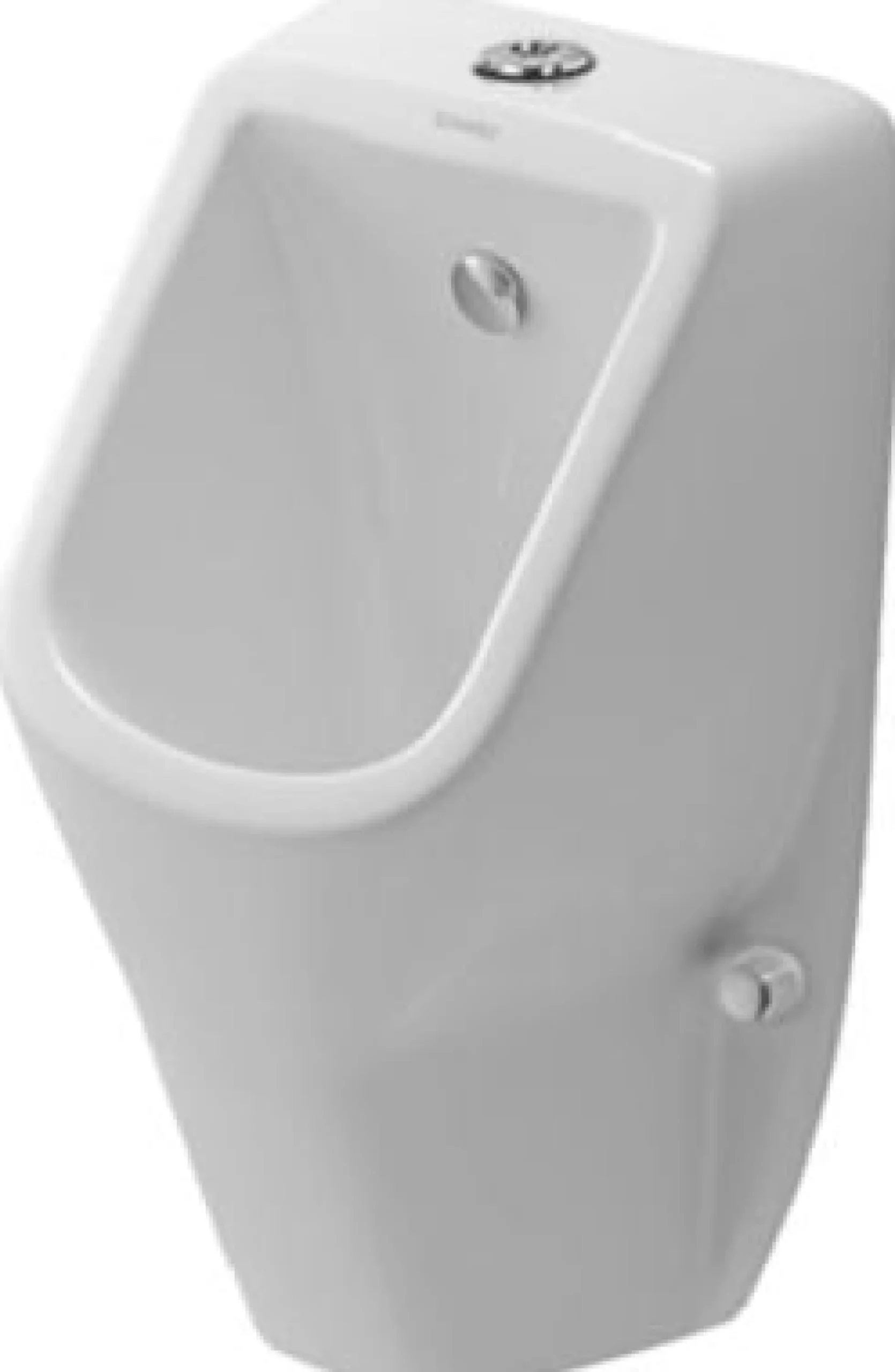 D-code urinal med dyse tilslutning fra oven, med flue