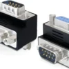 DeLOCK adapter, DB9 han - DB9 hun, vinklet 270ø, sort