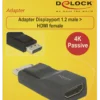Delock Adapter Displayport 1.2 han > HDMI hun 4K Passiv sort