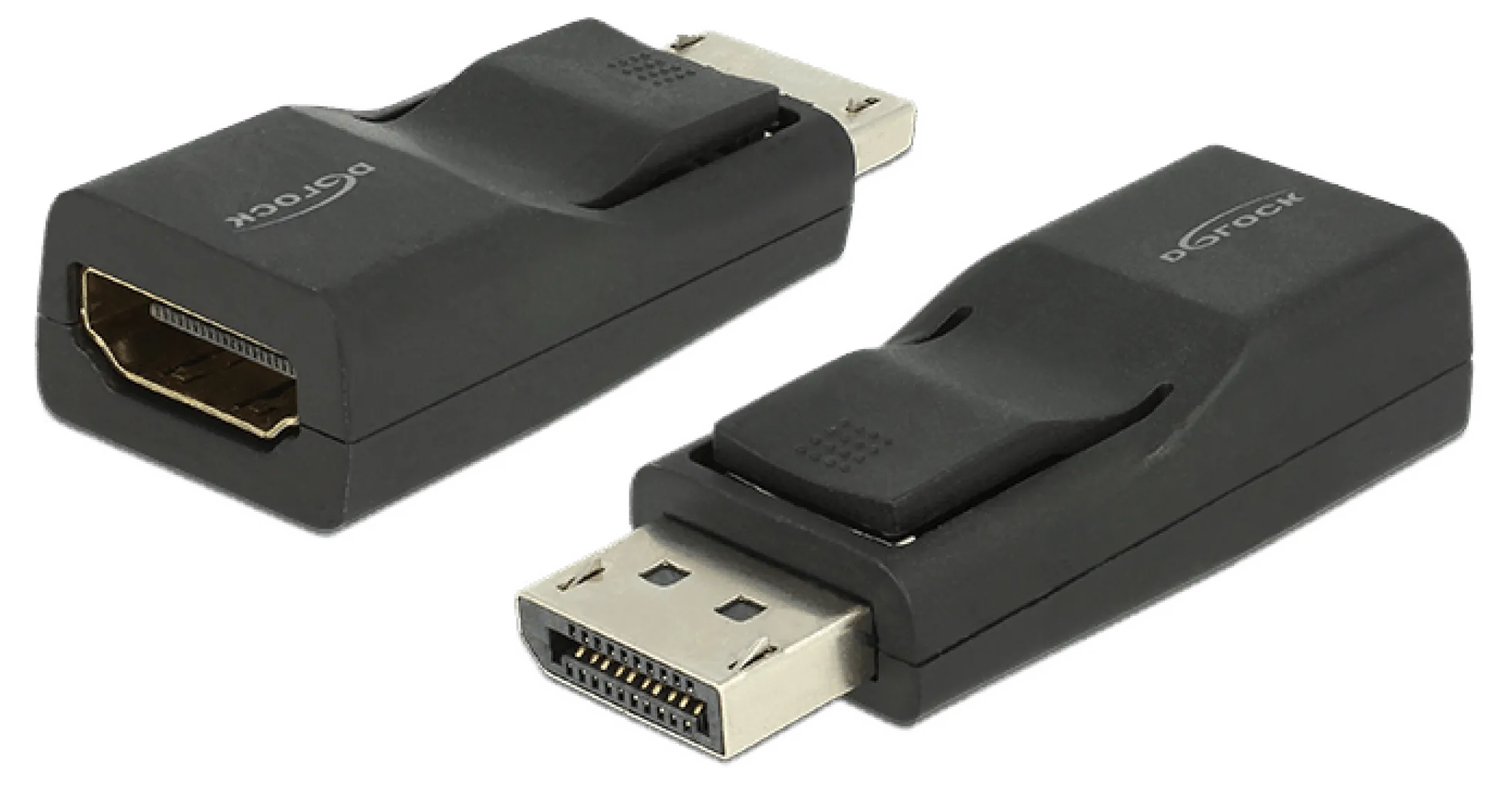 Delock Adapter Displayport 1.2 han > HDMI hun 4K Passiv sort