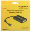 Delock Adapter mini Displayport 1.1 han til Displayport/HDMI/DVI hun, sort