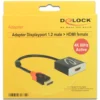 DeLOCK DisplayPort til HDMI-adapter, aktiv, 4K i 60Hz, 0,2m, sort