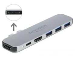 Delock docking station til MacBook, Dual HDMI 4K / PD / Hub