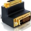 DeLOCK DVI-adapter, Dual Link DVI-I han-hun, vinklet, 24+5-pin hun -