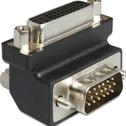 DeLOCK DVI-adapter, DVI-A - VGA(HD15), 24+5-pin hun - 15-pin han, vinklet