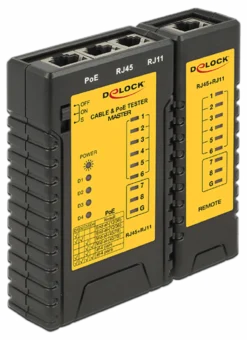 Delock Kabeltester, RJ45, RJ12, PoE