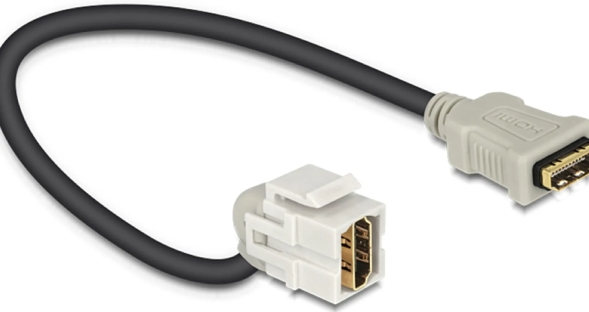 DeLOCK Keystone med kabel, HDMI, 22cm, grå