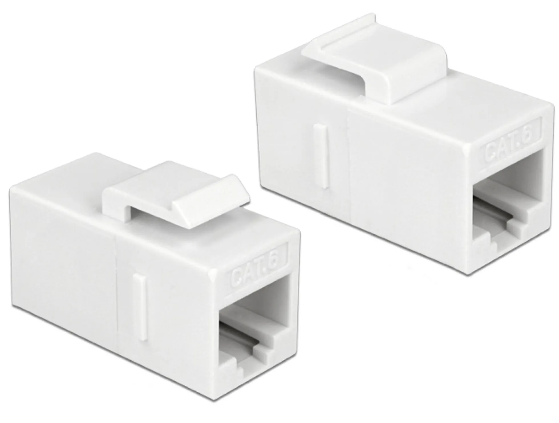 DeLock 86379 Keystone Module RJ45 jack to RJ45 jack Cat.6 UTP hvid