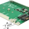 DeLOCK M.2(NGFF) SSD adapter, M.2(NGFF) til SATA 22-pin, tager 1x2,5"