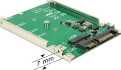 DeLOCK M.2(NGFF) SSD adapter, M.2(NGFF) til SATA 22-pin, tager 1x2,5"